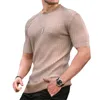 2023 Zomer kleine vierkante tops t-shirts voor mannen ronde nek korte mouw casual tee t-shirt 22176