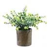 Dekorativa blommor 1 datorer Artificial Plant Desktop Potted Life Life Greenery Faux Office Bonsai Decoration Party Wedding Home Decor