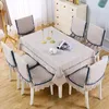 Table Cloth Chinese Chenille Thickened Dining Chair Cushion Set Non-slip Back Seat Cover Rectangular 2023