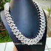 Zware Miami Cubaanse ketting Bling Baguette Diamond Sterling Silver S925 D Kleur VVS Moissanite Fashion Cubaanse ketting