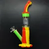 Bong Três em One Silicone Beak Cigarette Gun, com um galho de árvore de vidro, removível