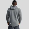 Hommes Nouveau Yoga Zipper À Capuche Veste Casual À Manches Longues En Plein Air Jogger Outfit Fitness Sports Double Face Brossé Tissu Matériel Outwear