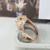 BUIGARISnake رئيس سلسلة مصمم خاتم للمرأة الماس مطلية بالذهب عيار 18 قيراط الحجم 6 7 8 النسخ الرسمية الأزياء الفاخرة هدية رائعة 009