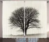 Curtain House Decor Curtains Lonely Tree In The Field With Many Leafless Branches Countryside Vintage Artsy Living Room Bedroom Drapes