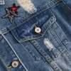 Kvinnors jackor denimrockar Autumn Women Lose Overdimensionerade 5xl kvinnliga jeans långärmad ytterkläder tryckfickor damer överrock ke1999