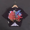 Letnia koszulka na co dzień markowe ubrania damskie t-shirty z krótkim rękawem biały kolor czarny wokół szyi list krótki top z nadrukiem Tee kobieta casualowe w stylu streetwear