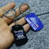 Keychains 2024 Trump Campaign Flag Pendant Stainless Steel Keychain I'LL BE BACK