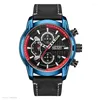 Montres-bracelets MEGIR Montres chronographes pour hommes Montre à quartz de luxe Homme Sports militaires Montre-bracelet étanche Relogios Masculino Horloge Bleu