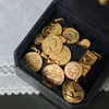 Hanger kettingen roestvrij staal Romeins portret gouden munt tarwe Elizabeth ronde enkel vergulde cadeau voor vrouwen accessoires sieraden