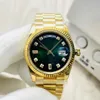 man mechanical watch with diamond 41MM sapphire gradual green automatic movement 904L waterproof holiday gift with original box certificate