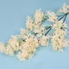 Simulering hem dekoration blommor lila cherry blossom siden blommor bröllop party layout fotografering props falska blommor