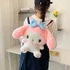 Mochilas de boneca de pelúcia fofas e fofas para meninas, bolsa carteiro de ombro kuromi, presente infantil