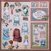 Hediye sarması mutlu aile elbisesi vintage sticker diy zanaat scrapbooking hurda dergisi dekoratif çıkartmalar