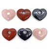 Pendant Necklaces High Quality Natural Hematite Red Stone Beads Heart-shaped Large Hole 10mm Simple Fashion Necklace Accessories 30x35mmPend