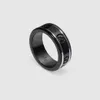 Factory wholesale 2023 New Luxury High Quality Fashion Jewelry for same antique double black and white ceramic ring couple's straight jewelry