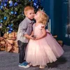 Girl Dresses Flower Gir Party Dress Tulle Kid Birthday Princess Puffy Child Cute Irst Communion