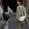 Borsa a tracolla Croissant Borsa per ravioli in vera pelle dal design avanzato per donna autunno e inverno della minoranza francese