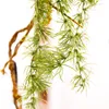 Decorative Flowers 3 Fork Artificial Plants Pine Garland Wreath Rattan Fake Vines Twigs Hanging Bouquet Silk Greenery Leaf Home Wedding Wall