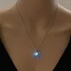 Naszyjniki wiszące erluer projekt mody Luminous Star Charm Naszyjnik w kształcie światła w nocy dla kobiet dziewczyny biżuteria Hallowmas
