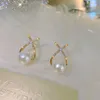 Incrusté strass perle boucles d'oreilles femmes personnalité mode Unique Design boucle d'oreille bijoux de mariage cadeau d'anniversaire