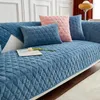 Stoelbedekkingen Winterdikkeling Sofa kussendoek handdoek universele niet-slip pluche deksel cape op hoek voor woonkamer 1/2/3Seats bank