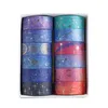 Gift Wrap 12 Rolls Star Stamping Washi Tape Scrapbooking klistermärke FRO STORICE DIY DECORATION