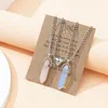 Collane a ciondolo 2pcs / set magnete attira la collana di coppia cuore esagonale regalo di gioielli in pietra regalo per le donne uomini all'ingrosso