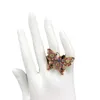 Coleção de moda 2023 Novas jóias de moda de alta qualidade de luxo para colar de strass de borboleta dupla de borboleta