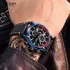 Нарученные часы мегир мужской хронограф часы роскошные Quartz Watch Man военные спортивные водонепроницаемые наручные часы Relogios Masculino Clock Blue