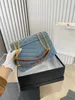 (celebrity style bag)Luxury designer handbag shape,denim blue, everything fashion metal chain shoulder flap crossbody bag