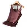 Camisoles & Tanks Free Postage Women's Inner V-neck Satin Artificial Silk Camisole Vest Imitation Mulberry Bottoming Shirt