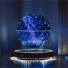 Bordklockor Bedside Nightlight Neted Magnetic Suspension Moon Lamp Enkel sängbord Lamp Magnetisk upphängning Stjärna Ball Moon Small Night Light Pendant