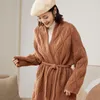 Women's Knits Cashmere Sweater Hollowed-Out Cardigan Female Autumn/Winter Long Pure Wool Knitted Korean Jacquard Lace-Up Coat