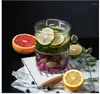 Bols créatifs bol de fruits en verre soupe transparente ronde mignonne cuisinière salade instantanée nouilles outils de cuisine fournitures de cuisine