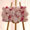 Fleurs décoratives couronnes fleur artificielle panneau mural soie Rose 3D toile de fond pour la décoration de mariage décor à la maison décors de fête bébé Showe