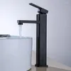 Bathroom Sink Faucets Basin Faucet Black Baking 304 Stainless Steel Mixer Tap & Cold Lavotory Hardwear