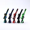 Mini Guns Design Colorful Silicone Pipes Herb Tobacco Oil Rigs Metal Hole Filter Bowl Portable Handpipes Smoking Cigarette Hand Holder Innovative Tube DHL