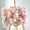 Fleurs décoratives couronnes fleur artificielle panneau mural soie Rose 3D toile de fond pour la décoration de mariage décor à la maison décors de fête bébé Showe