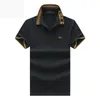 Новейшая дизайнерская мужская футболка полоса Polos Slim-Fit Stand Logo Logo Logo Emelcodery 2023 роскошные рубашки поло