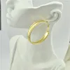 Dos Boucles D'oreilles Clip Sur L'oreille Pour Les Femmes Sans Piercing Non Percé Or Argent Placage Grand Cercle Exagéré Personnalité Cerceau