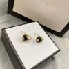 80% de réduction 2023 nouveaux bijoux de mode de haute qualité de luxe pour double pierre incrusté de laiton simple boucles d'oreilles en argent femme