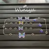 95% OFF 2023 New Luxury High Quality Fashion Jewelry for family new enamel color matching butterfly sweater chain bracelet earrings femininity jewelry