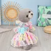 Vêtements pour chiens Vêtements pour animaux de compagnie Jupes Vêtements pour chats Princesse Printemps Eté Robe de mariée respirante Jupe en dentelle colorée cool