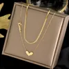 Pendant Necklaces 2023 Simple Fashion Necklace Retro Gold Plated Alloy Fancy Long Tassel Chain For Women