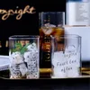 Copas de vino Taza de vidrio cuadrada creativa Impresión de letras doradas Desayuno Leche Taza de café Cristal Transparente Resistente al calor Bebidas para el hogar