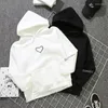 Sweats à capuche pour hommes Real S 9049 # coréen hiver impression pull à capuche brossé et épais hommes femmes amoureux étudiant tenue d'affaires