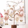 Décorations de Noël 4pcs en peluche ange joli charme enfant poupée mignonne pendentif arbre cadeau pour la maison fournitures de fête festive