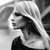 Dangle Earrings & Chandelier Black Acrylic Leaf Feather Shape Vintage For Women Elegant Cool Leaves Earring Fashion Female Jewelry E19124Dan