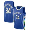 Men Basketball Giannis Antetokounmpo Jerseys Khris Middleton Jrue Holiday Brook Lopez George Hill Bobby Portis Grayson Allen Jae