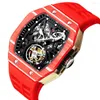 Zegarek na rękę Aesop Real Flying Tourbillon szkielet mechaniczny Square Fibre Fibre Super Luminous Waterproof Man Man na rękę 1963